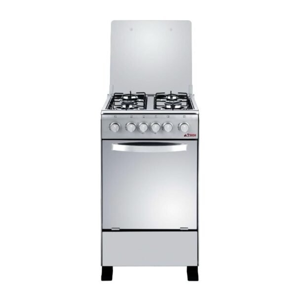 CUISINIERE ASTECH 4 FEUX 50/50  A GAZ INOX CSI50MS