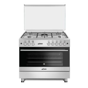 CUISINIERE ASTECH 5 FEUX 90/60 A GAZ INOX CK92CRM