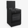 CUISINIERE ENDURO 4FEUX 60X60 + FOUR ELECTRIQUE VENTILO TURBO NOIR AFS6004EEBIT – Image 2