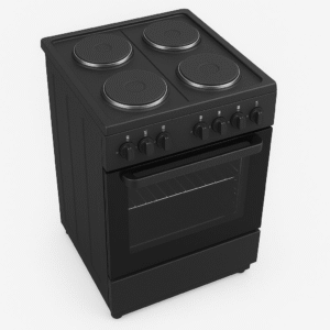 CUISINIERE ENDURO 4FEUX 60X60 + FOUR ELECTRIQUE VENTILO TURBO NOIR AFS6004EEBIT