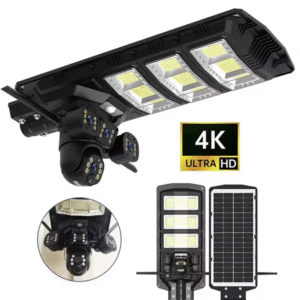 Lampadaire LED Solaire + Camera intégré